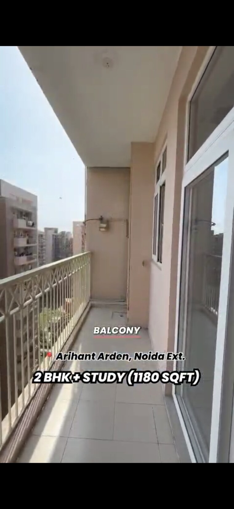 Balcony, arihant-arden 2 Bedroom 1180 Sq.Ft. Apartment In Sector 1 Greater Noida Greater Noida 9268022