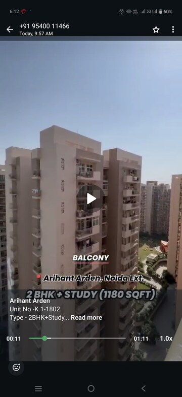 2 BHK Apartment – Exterior View View at Arihant Arden, Sector 1 Greater Noida - for Sale