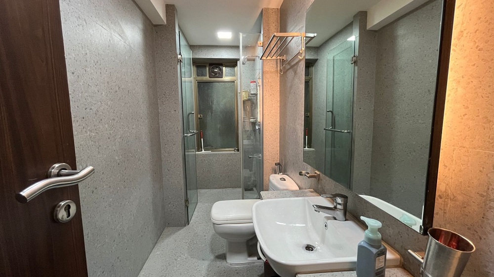 Bathroom in 4 BHK Apartment at Khar West – for Rent