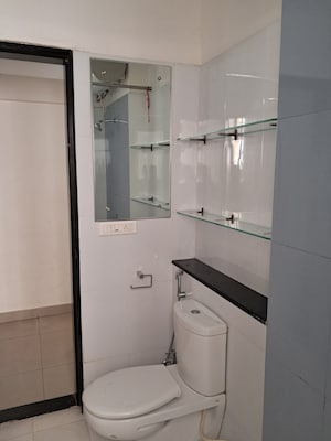 Bathroom in 2 BHK Apartment at Paranjape Blue Ridge, Hinjewadi – for Rent