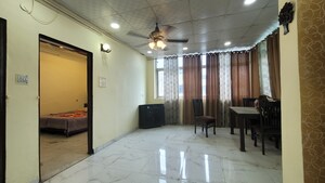 Living Room in 1.5 BHK Apartment at Gtb Enclave – for Rent