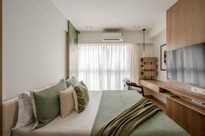 Living Room in 4 BHK Apartment at Oberoi Skyz, Worli – for Rent