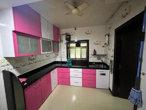 Kitchen in 1 BHK Apartment at Gokuldham Complex, Goregaon East – for Rent