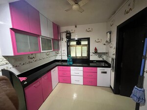 Kitchen in 1 BHK Apartment at Gokuldham Complex, Goregaon East – for Rent