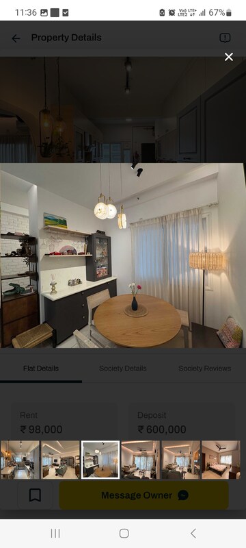 2 BHK Apartment For Rent in Godrej Aqua, International Airport Road