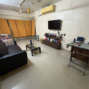 Living Room in 1 BHK Apartment at Angelore Silver Crest CHS, Barrister Nath Pai Nagar – for Rent