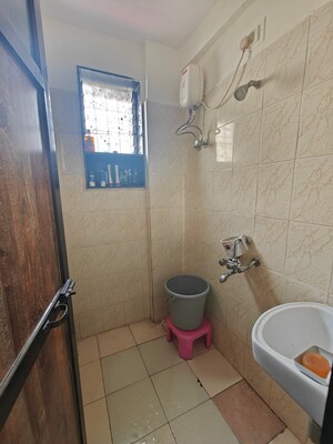 Bathroom in 1 BHK Apartment at Meenakshi Co Operative Society, Nerul – for Rent