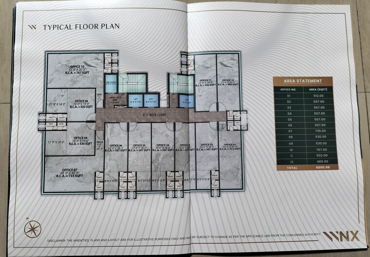 Floor Plan, crescent-ark Commercial Office Space 735 Sq.Ft. In Sakinaka Mumbai 9268787