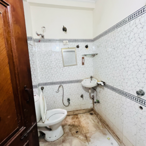 Bathroom in 2 BHK Builder Floor at Khirki Extension – for Rent