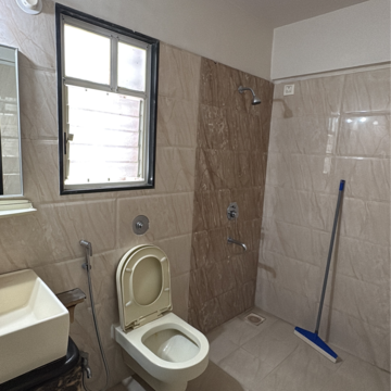 Bathroom in 3 BHK Apartment at Salunkhe Vihar Society – for Rent