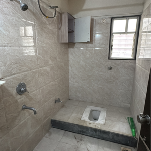 Bathroom in 3 BHK Apartment at Salunkhe Vihar Society – for Rent
