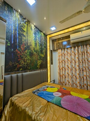 Bedroom in 3 BHK Apartment at Gurukrupa Marina Enclave, Malad West – for Sale