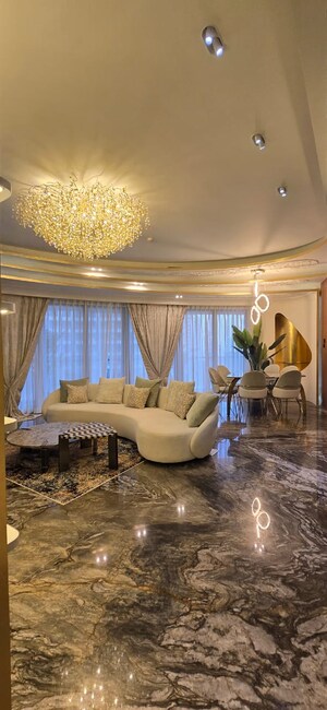 Living Room in 4 BHK Apartment at Rustomjee Parishram, Pali Hill – for Rent