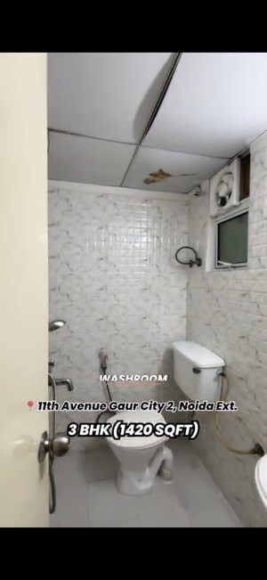 Bathroom in 3 BHK Apartment at Gaur City 2 - 11th Avenue, Sector 16c Greater Noida – for Sale