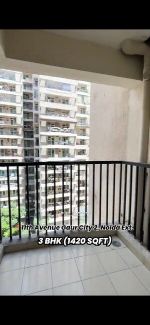 Balcony in 3 BHK Apartment at Gaur City 2 - 11th Avenue, Sector 16c Greater Noida – for Sale
