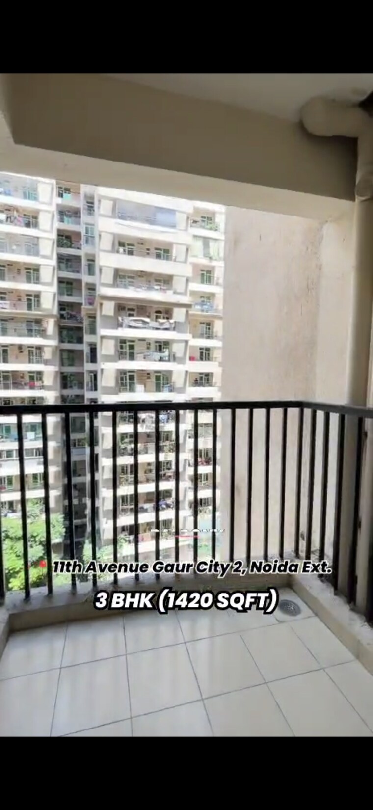 Balcony, gaur-city-2-11th-avenue 3 Bedroom 1420 Sq.Ft. Apartment In Sector 16c Greater Noida Greater Noida 9269765