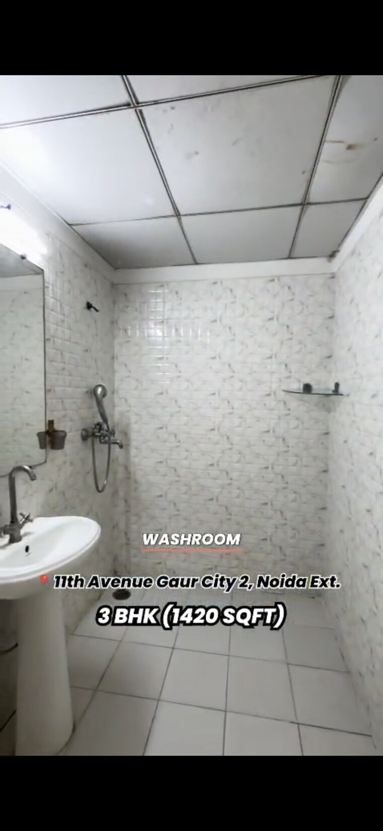 Bathroom, gaur-city-2-11th-avenue 3 Bedroom 1420 Sq.Ft. Apartment In Sector 16c Greater Noida Greater Noida 9269765