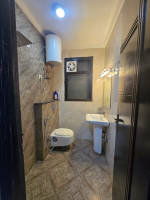 Bathroom in 3 BHK Builder Floor at Chattarpur – for Rent