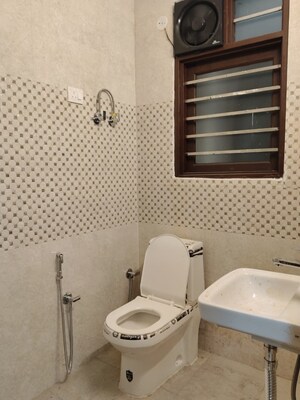 Bathroom in 3 BHK Builder Floor at Chattarpur – for Rent