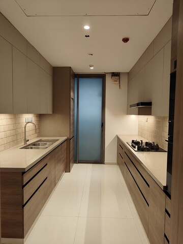 Kitchen in 3 BHK Apartment at Rustomjee Parishram, Pali Hill – for Rent
