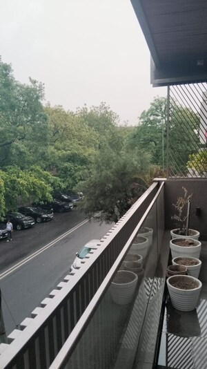 Balcony in 4 BHK Builder Floor at Greater Kailash – for Rent