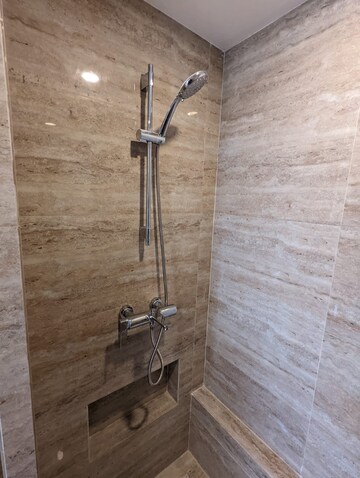 Bathroom in 1 BHK Apartment at Haware Estate, Kasarvadavali – for Rent