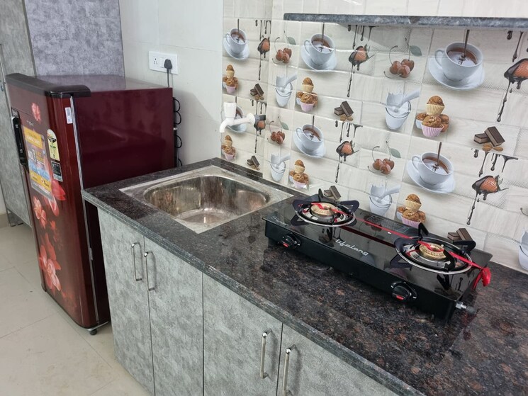 Kitchen, puri-pratham 1 RK 250 Sq.Ft. Apartment In Sector 84 Faridabad 9270125
