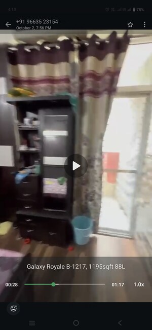 Staircase in 2 BHK Apartment at Galaxy Royale, Gaur City 2 – for Sale