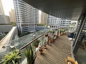 Balcony in 4 BHK Apartment at Lodha The World Towers World One Tier 2, Worli – for Rent