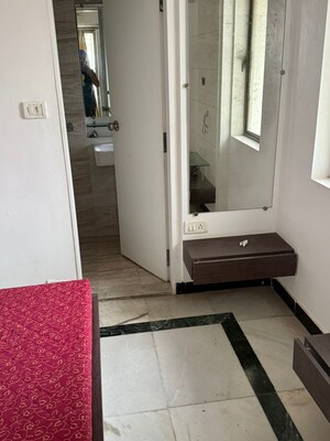 Bathroom in 3 BHK Apartment at Shubhada Tower, Worli – for Rent