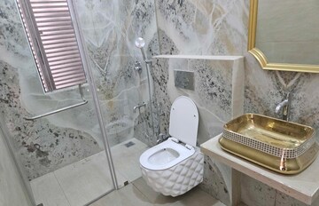 Bathroom in 4 BHK Apartment at Indiabulls Sky Forest, Lower Parel – for Rent