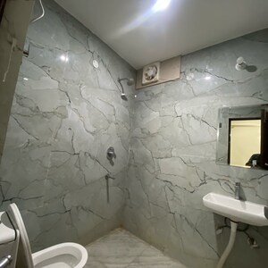 Bathroom in 1 BHK Builder Floor at Chattarpur – for Rent