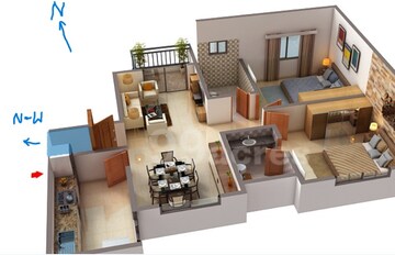 Floor Plan in 2 BHK Apartment at Prestige Ferns Residency, Harlur – for Sale