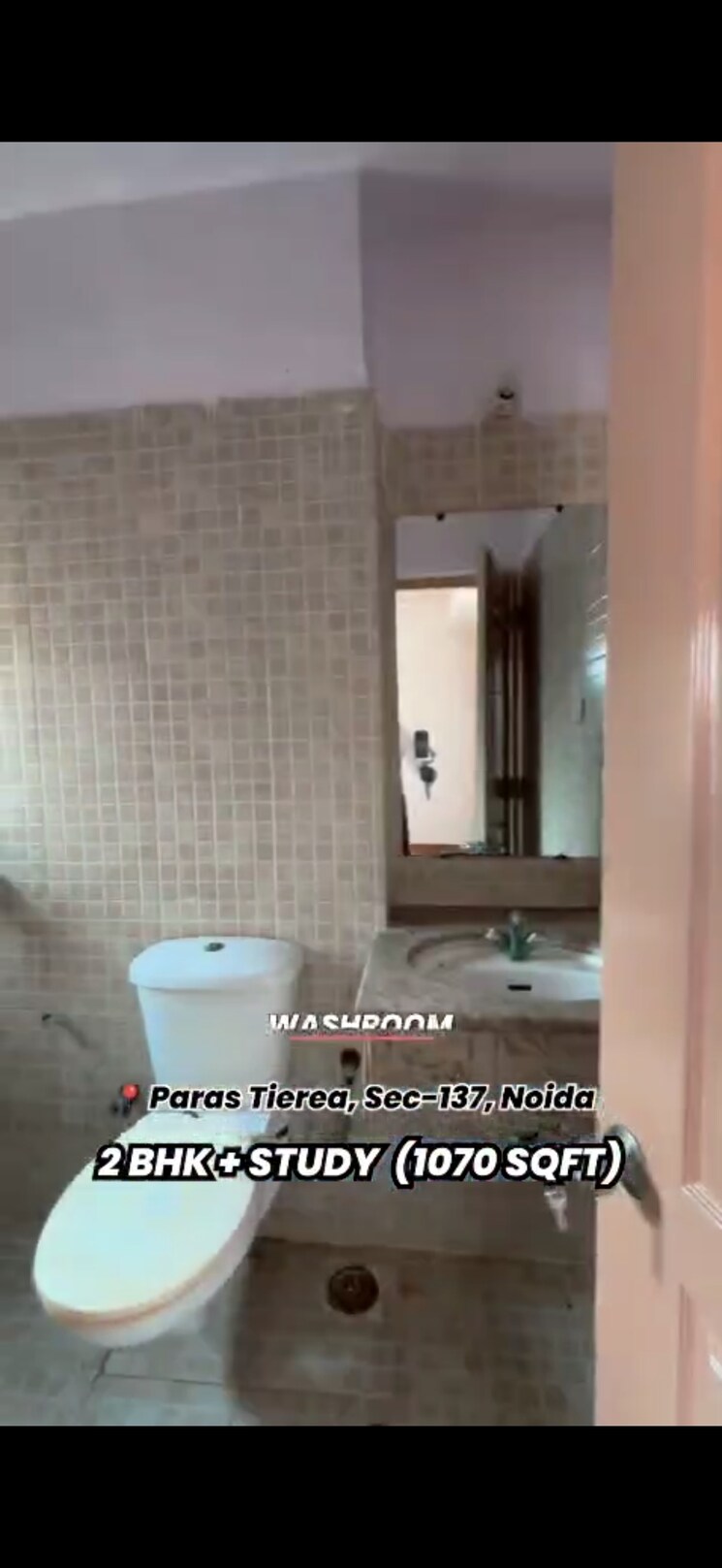 Bathroom, paras-tierea 2.5 Bedroom 1070 Sq.Ft. Apartment In Sector 137 Noida 9271319