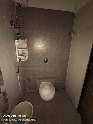 Bathroom in 1 BHK Apartment at Cosmos Enclave, Kasarvadavali – for Rent