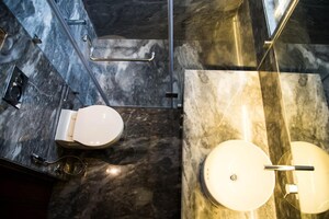 Bathroom in 4 BHK Builder Floor at Boutique Residential Apartments A 3 2, Vasant Vihar – for Rent