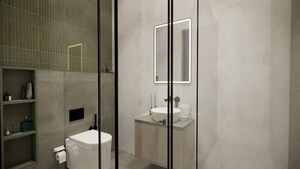 Bathroom in 4 BHK Villa at Mansarovar Extension – for Sale