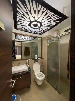 Bathroom in 3 BHK Apartment at Adani Group Western Heights, Bhudargarh Colony – for Rent