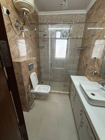Bathroom in 1 BHK Builder Floor at Ansal Sushant Lok I, Sector 43 – for Rent
