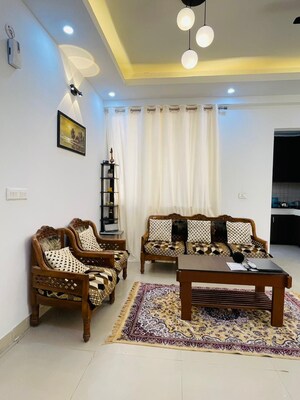 Living Room in 2.5 BHK Apartment at Nirala Aspire, Panchsheel Green – for Rent