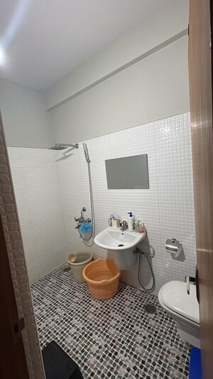 Bathroom in 3 BHK Apartment at Shanta Sriram Sunshine Residency, Kondapur – for Sale