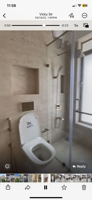 Bathroom in 3 BHK Apartment at Godrej RKS, Chembur – for Rent