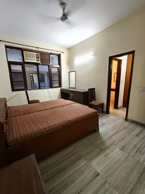 Bedroom in 2 BHK Builder Floor at Sushant Lok I – for Rent
