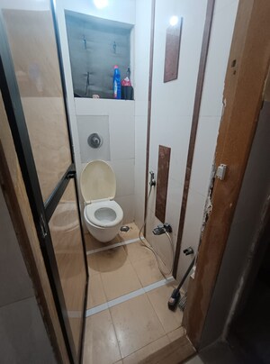 Bathroom in 1 BHK Apartment at Kopar Khairane – for Rent