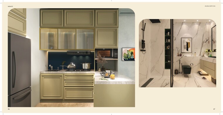 Kitchen, anjuna 1 Bedroom 12500 Sq.Ft. Apartment In Anjuna Goa 9272461