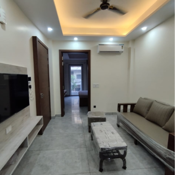 Living Room in 2 BHK Builder Floor at SS Plaza Gurgaon, Mayfield Garden – for Rent