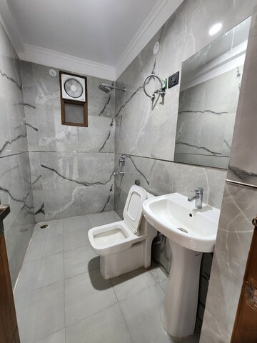 Bathroom in 3 BHK Builder Floor at Chattarpur – for Rent