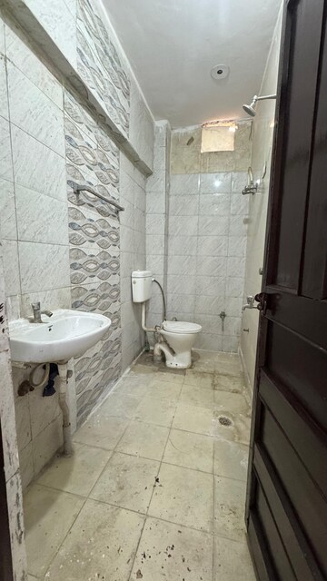 Bathroom in 2 BHK Builder Floor at Chattarpur – for Rent
