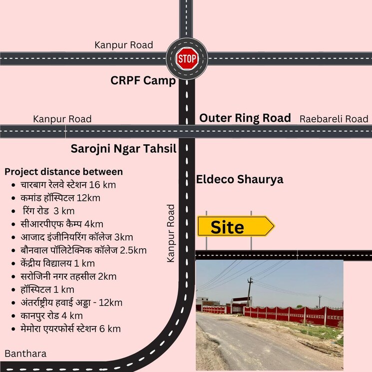 Map Location, bijnor road  600 Sq.Ft. Plot In Bijnor Road Lucknow 9272811
