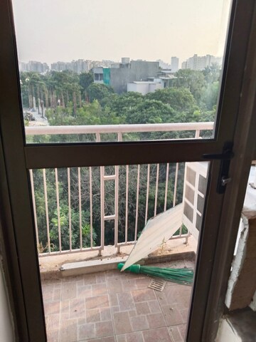 Balcony in 3 BHK Apartment at Unitech Uniworld Gardens 2, Sector 47 – for Rent